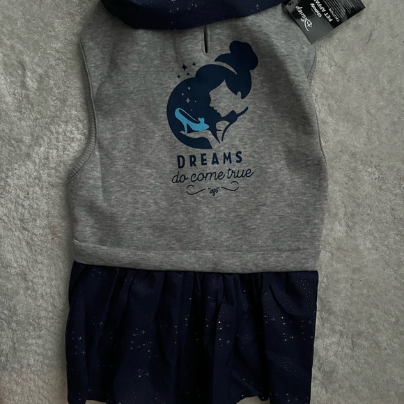Dreams Do Come True Dog Dress - Gray and Blue - Picture 1 of 3